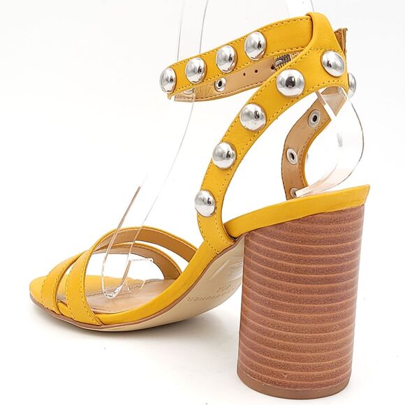 Marc Fisher Women Lantern High Heel Ankle Strap Sandals Size US 5M Yellow - Picture 3 of 5